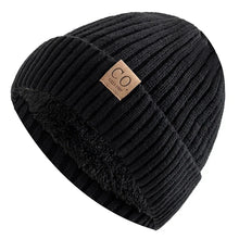 Load image into Gallery viewer, New Unisex Two-Tone Winter Hats Add Fur Lined Men And Women Fashion Warm Beanie Cap Casual Winter Knitted Hats
