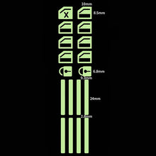 Load image into Gallery viewer, 18 pcs/set Luminous Automobile Interior Stickers Universal Car Windows Control Panel Decals Auto Door Window Lift Button Sticker
