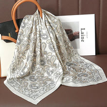 Load image into Gallery viewer, Luxury Satin Silk Square Scarf – Shawl, Hijab &amp; Fashion Wrap 2023
