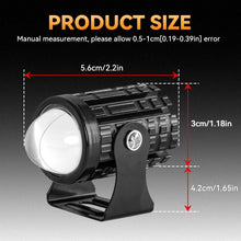 Load image into Gallery viewer, With Switch 2pc Super Bright Motorcycle LED Explorer Headlight Projector Fisheye Len LED Moto Fog Auxiliary Motorcycle Headlight
