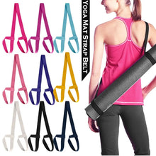 Load image into Gallery viewer, Yoga Mat Strap Belt Shoulder Carry Belt Adjustable Sports Sling Exercise Stretch Fitness Elastic Yoga Belt Yoga Equipment
