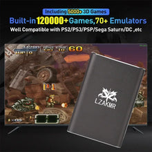 Load image into Gallery viewer, LZAKMR NEW Portable Game Hard Drive Disk 500G 120000+ Games Batocera 33 System Plug and Play For PS1/PSP/SS/DC/MAME/ARCADE/NAOMI
