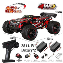 Load image into Gallery viewer, 9522PRO 1:16 RC Car - 85KM/H Brushless 4WD Off-Road Drift Racing Truck with LED Lights, Professional High-Speed Remote Control Car
