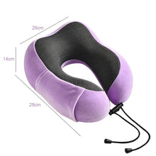 Load image into Gallery viewer, Soft Travel Pillow U Shaped Travel Healthcare Memory Foam Neck Cervical Airplane Pillow Neck Cushion
