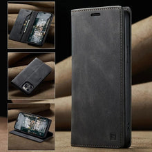 Load image into Gallery viewer, Vintage Wallet Case Card Holder Kickstand Built-in Magnetic Flip Leather Case for iPhone  Leather Cases for iPhone 14 13 12 11 Pro Max Mini XR XS Max 8 7 6s Plus Wallet Flip Cover
