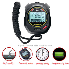 Load image into Gallery viewer, Professional Handheld Digital Stopwatch Timer Outdoor Sports Training Timer Chronograph Stop Watch 0.01s Precision Timer Tools
