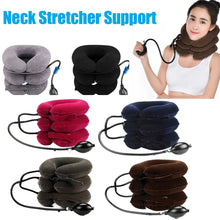 Load image into Gallery viewer, 3 Layer Inflatable Neck Massage Pillow Healthcare Neck Relaxation Cervical Device Traction Drop Collar Therapy Pain Relief
