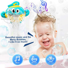 Load image into Gallery viewer, Baby Bath Toys Bubble Machine Crabs Frog Music Kids Bath Toy Bathtub Soap Automatic Bubble Maker Baby Bathroom Toy for Children
