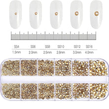 Load image into Gallery viewer, 100/50cm Luxury Crystal Chain Nail Charms - 1.5/2mm Clear &amp; AB Diamond Nail Art Decoration
