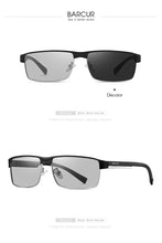 Load image into Gallery viewer, BARCUR Sunglasses Men’s Original Rectangle Fashionable Business Sunglasses – Polarized UV400 Protection for Driving Hiking Sports and Casual Wear – Trendy Fashion Shades Oculos De Sol with Anti-Reflective TAC Lenses
