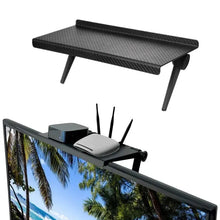 Load image into Gallery viewer, Adjustable Screen Storage Rack - No-Drill Shelf for TV &amp; Computer Monitors
