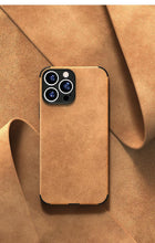 Load image into Gallery viewer, Full Leather Case For iPhone Leather Super Slim Leather Wrapped Phone Case For iPhone 13 11 12 Pro Max Mini X XR XS Max Elegant Purple Soft  Silicone Shockproof Cover
