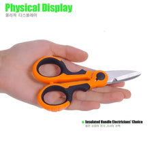 Load image into Gallery viewer, Fishing Scissors Stainless Steel Precision Fishing Line Cutter Non-slip Handle Protective Sleeve Woven Fishing Line Scissors
