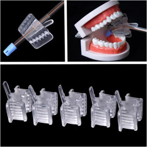 5pc Dental Silicone Bite Block with Saliva Ejector Hole Mouth Opener Occlusal Pad Cheek Retractor Autoclavable Oral Care Tools