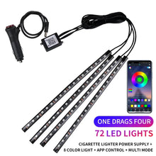 Load image into Gallery viewer, Neon LED Car Interior Ambient Light Kit - RGB Foot Strip with Remote &amp; App Music Control

