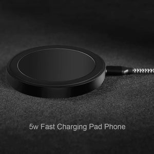 5W Wireless Charger Pad Stand for iPhone 14 13 12 11 Pro X 8 Samsung Xiaomi Phone Chargers Induction Fast Charging Dock Station