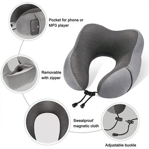 Soft Travel Pillow U Shaped Travel Healthcare Memory Foam Neck Cervical Airplane Pillow Neck Cushion