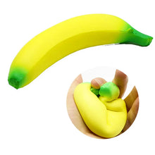 Load image into Gallery viewer, Anti-Stress Squishy Banana Toy – Jumbo Slow Rising Fruit Squeeze
