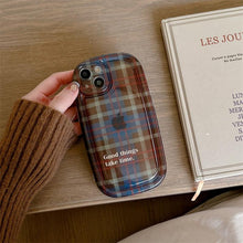 Load image into Gallery viewer, Cute Scottish Plaid Lattice Soft Case For Iphone 14 13 12 11 Pro Max X Xr Xs Max Lovely Dog Shockproof Protective Cover Checkered Plaid Soft Silicone Case
