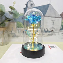 Load image into Gallery viewer, Artificial Rose Flowers Valentines Day Gift for Girlfriend Eternal Rose LED Light Foil Flower Wedding Decor Christmas Gifts
