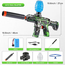 Load image into Gallery viewer, M416 Electric Ball Blaster Toy Gun – High-Speed Rechargeable Toy with Metallic Finish, Perfect Holiday Gift (Bullets Excluded)
