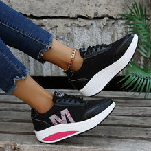 Load image into Gallery viewer, Running Shoes for Women 2022 Fashion Mesh Breathable Sneakers Lace Up Wedge Platform Shoes Ladies Outdoor Casual Sport Shoes
