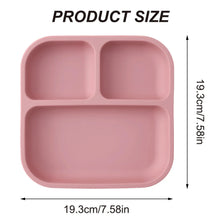Load image into Gallery viewer, BPA Free Silicone Divided Suction Baby Plate
