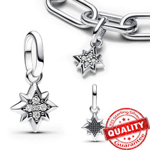 Load image into Gallery viewer, Sparkling Star Mini Dangle Charm - 925 Sterling Silver Green Heart Charm for Me Bracelet, Zircon &amp; Crystal Accent, Customizable Girl Party Jewelry
