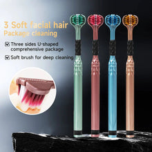 Load image into Gallery viewer, 3-Sided Toothbrush for Comprehensive Cleaning | Ideal Angle Design | Raised Tongue Coating Brush | 2-Pack | Soft Bristles for Ge
