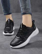 Load image into Gallery viewer, Women Running Shoes PU Leather Lace-up Men Warm Light Walking Sneaker Fitness Sport Flats Comfortable Black Size 35-44 Loafers
