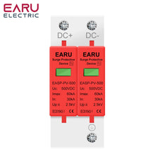 Load image into Gallery viewer, 2P DC SPD Surge Protective Device 500V 800V 1000V 20KA 30KA 40KA 60KA Voltage Protector Solar PV Photovoltaic Lightning Arrester
