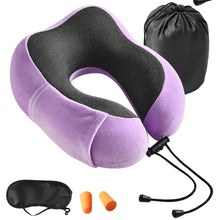 Load image into Gallery viewer, Soft Travel Pillow U Shaped Travel Healthcare Memory Foam Neck Cervical Airplane Pillow Neck Cushion
