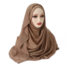 Load image into Gallery viewer, Women’s Large Cotton Rayon Hijab Scarf – 180x95cm Plain Wrap &amp; Shawl
