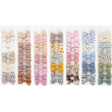 Load image into Gallery viewer, 10Pcs Mini Hair Bows Clips for Baby Girls Cute Plaid Hairpins

