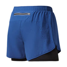 Load image into Gallery viewer, Men’s 2-in-1 Running Shorts – Quick-Dry Double Layer Gym Shorts for Training, Workout &amp; Bodybuilding (Black)

