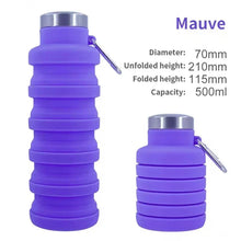 Load image into Gallery viewer, Collapsible Silicone Water Bottle - BPA-Free, Portable &amp; Reusable for Outdoor Adventures
