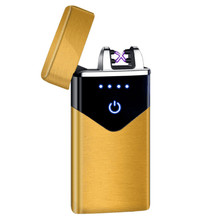 Load image into Gallery viewer, Modern Dual Arc USB Electric Touch Lighter LED ScreenTouch Fire Plasma Arc Lighter Windproof Metal Novelty Lighter Mens Gift In Elegant Gentlemen MEtal Lighter Style
