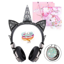 Load image into Gallery viewer, Cute Unicorn Headphones 3D Stereo Music Kids Headphones With Microphone Girls Cell Phone Children's Wired Headset Gamer Gift

