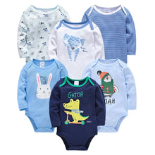 Load image into Gallery viewer, 3/6 PCS Kavkas Cotton Baby Bodysuit Long Sleeve Set for Newborn Boys &amp; Girls 0–12 Months
