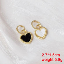 Load image into Gallery viewer, White Flower &amp; Butterfly Dangle Earrings – Acrylic Pearl Heart Jewelry
