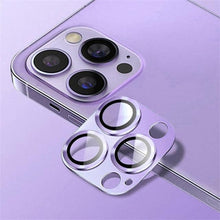 Load image into Gallery viewer, Camera Lens Metal Protector Glass For iPhone 14 Pro 13Pro 13 12 Pro Max Plus Full Cover Lens Protective Cap For iPhone 13 14Pro Tempered Glass Lens Film Metal Camera Screen Protection HD Clear Lens Protector
