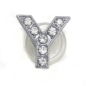 1pcs Metal Shoes Charms Accessories Garden Rhinestones Letters Shoe Decorations Diy Charm For Crocs Pins Chain X-mas Women Gifts