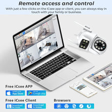 Load image into Gallery viewer, 8MP 4K Outdoor Wifi Security Camera Dual Lens Dual Screens Video Surveillance Camera Home Smart Human Detection ICSEE APP
