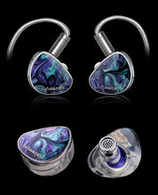 Load image into Gallery viewer, INAWAKEN DAWN Ms Purple-Gold Diaphragm Dynamic Driver IEM Headphones with OFC Shielded Cable for Audiophiles Musicians
