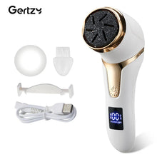 Load image into Gallery viewer, USB rechargeable professional foot care kit with LCD display, 2-speed, multiple heads for removing dead skin
