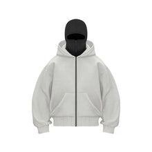 Load image into Gallery viewer, Men’s &amp; Women’s Sports Hoodie with Built-In Mask – Fleece Zip-Up Plus Size Casual Sweatshirt for Autumn &amp; Winter
