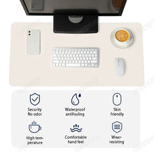 Load image into Gallery viewer, Large PU Leather Office Desk Mat – Waterproof Dual-Tone Mouse Pad &amp; Keyboard Desk Protector for Home or Office
