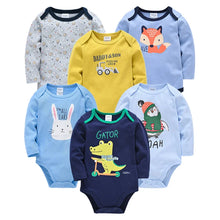 Load image into Gallery viewer, 3/6 PCS Kavkas Cotton Baby Bodysuit Long Sleeve Set for Newborn Boys &amp; Girls 0–12 Months

