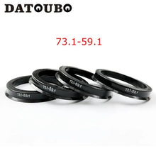 Load image into Gallery viewer, DATOUBO 4 pcs Black Plastic car wheel 73.1 - 57.1mm, 73.1-56.1mm, 73.1 to 64.1  hub centric rings,car accessories. Retail price.
