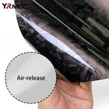 Load image into Gallery viewer, Carbon Fiber Vinyl Wrap Film - Glossy Black, Waterproof, Air-Release Technology for DIY Car Decoration
